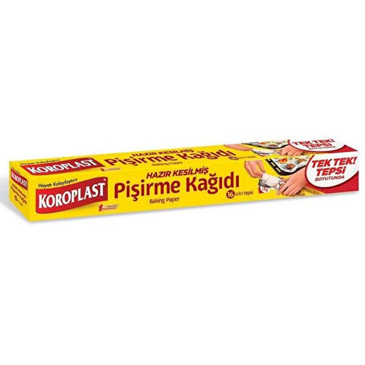 Koroplast Parchment Paper Pre-Cut Sheets - Non-Stick Baking Paper for Easy Cooking & Cleanup by Beauty Care Bag