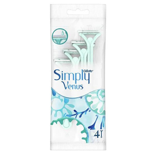 Gillette Venus Simply3 Disposable Razor for Women: Silky Smooth Skin, Moisturizing Olay Sugarberry Scent - Single Pack by Beauty Care Bag