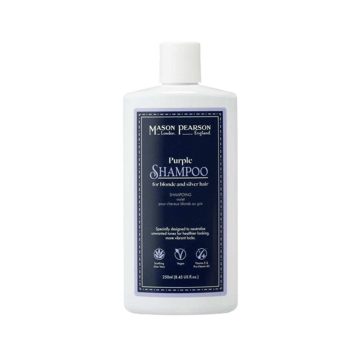 Mason Pearson Purple Shampoo for Blonde & Grey Hair - 8.45 fl oz Toning Shampoo by Beauty Care Bag