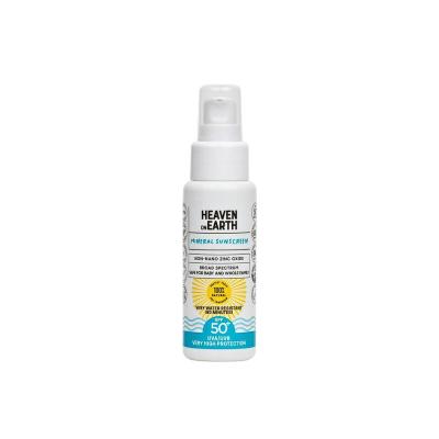 Heaven On Earth Mineral Sunscreen Cream SPF50+ Organic Vegan Sunscreen for Family - Natural Protection for Sensitive Skin by Beauty Care Bag