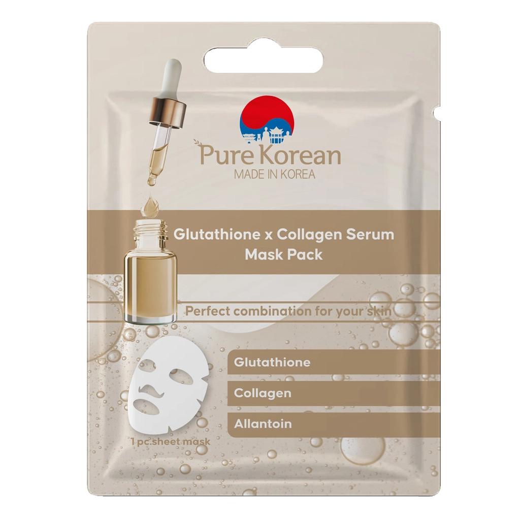 Pure Korean Glutathione & Collagen Face Mask for Brightening by Beauty Care Bag