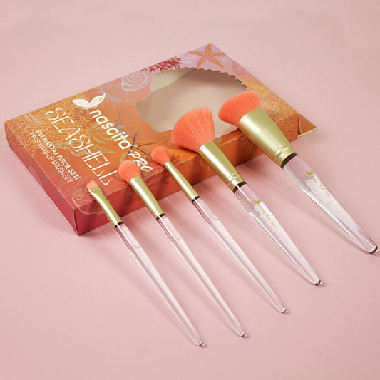 Nascita Pro Makeup Brush Set - 5 Piece Synthetic Brushes for Professional & Everyday Use by Beauty Care Bag