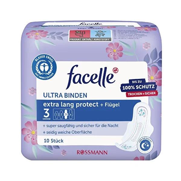 Facelle overnight sanitary pads with wings