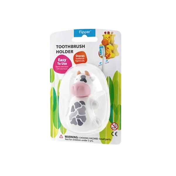 Flipper Fun Elephant Toothbrush Holder - Hygienic Storage for Kids, Bathroom Organization by Beauty Care Bag