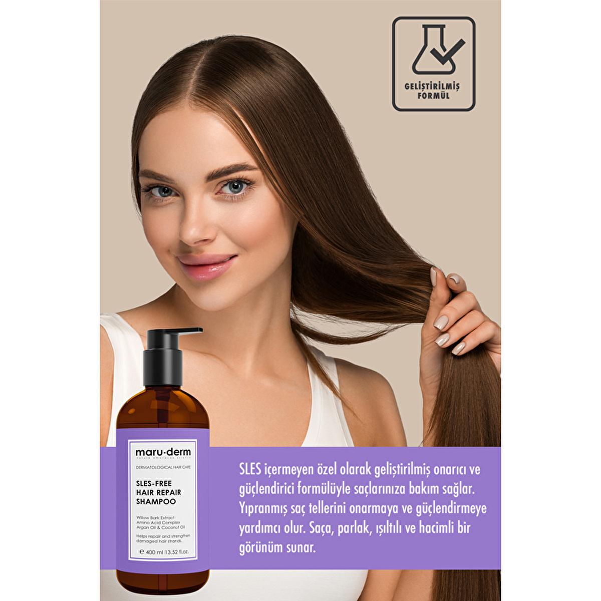 Maruderm Sulfate-Free Shampoo with Argan Oil & Coconut Oil for Damaged Hair - 13.53 fl oz by Beauty Care Bag
