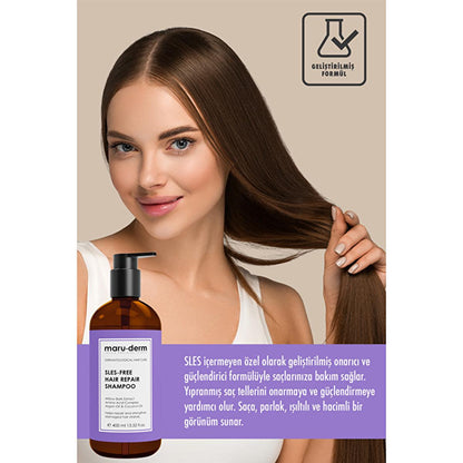 Maruderm Sulfate-Free Shampoo with Argan Oil & Coconut Oil for Damaged Hair - 13.53 fl oz by Beauty Care Bag