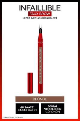 L'Oreal Paris Infaillible Faux Brow: Ultra-Fine Blonde Eyebrow Pencil for Natural, Long-Lasting Definition | Precise Brow Filler & Definer by Beauty Care Bag