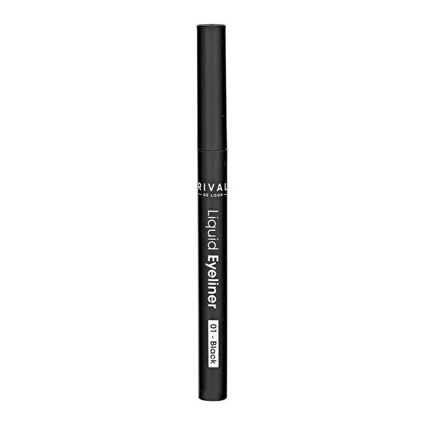 Rival de Loop Likid Eyeliner - Precise Liquid Eyeliner for Enhanced Eye Shape, Black, No:01 by Beauty Care Bag
