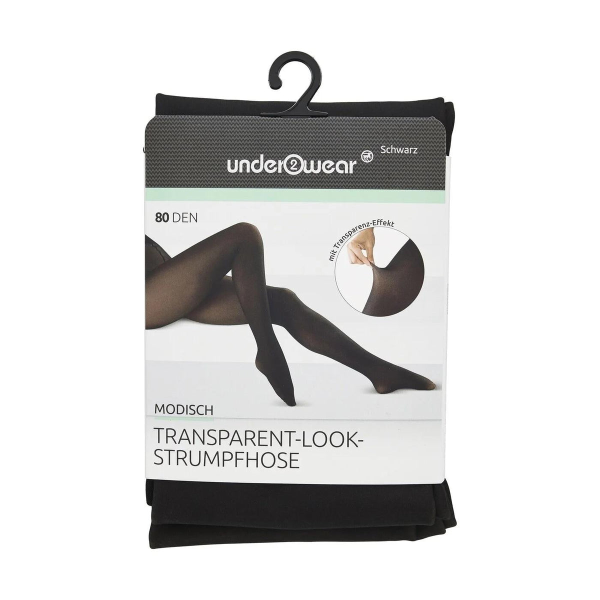 Underwear 80 Denier Sheer Look Tights in Black - Size S by Beauty Care Bag