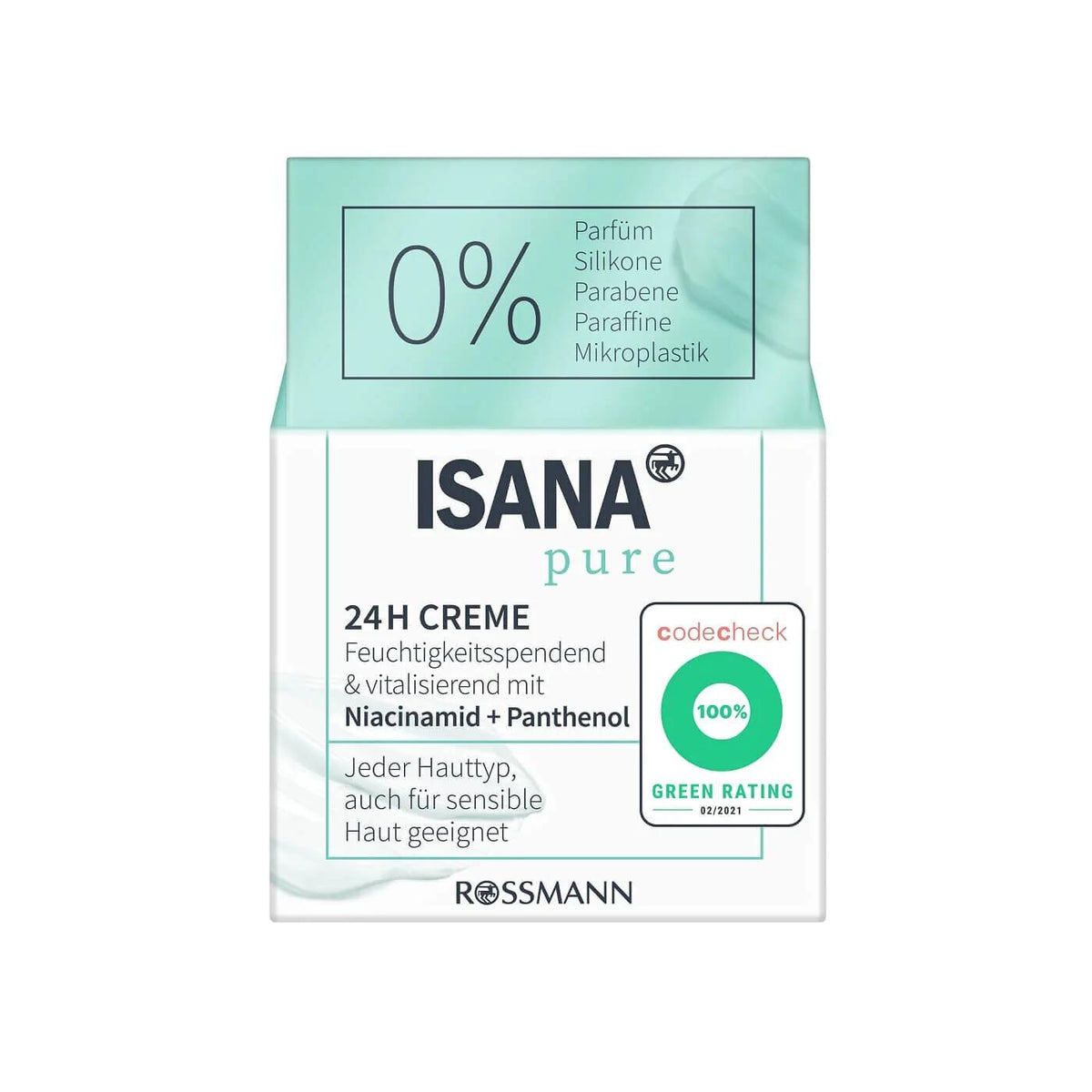 Isana Pure 24H Moisturizing Cream with Niacinamide 50 ml by Beauty Care Bag