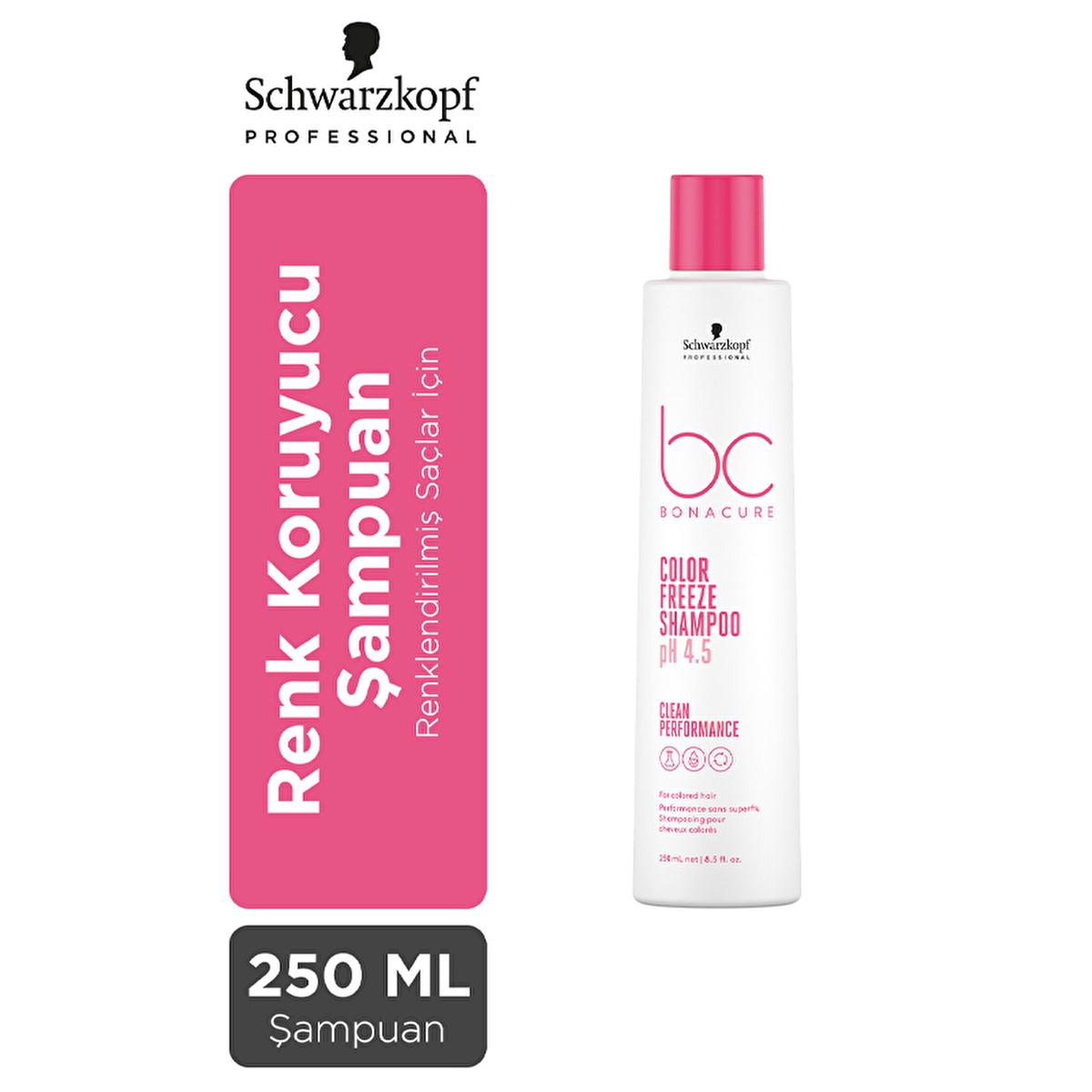 Bonacure Color Freeze Shampoo: Sulfate-Free, Vegan Shampoo for Color Treated Hair - Protects Color & Maintains pH Balance by Beauty Care Bag