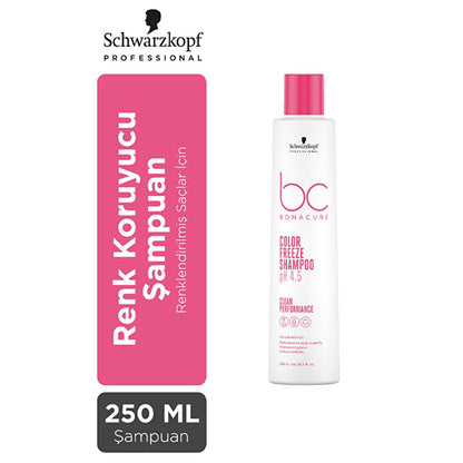 Bonacure Color Freeze Shampoo: Sulfate-Free, Vegan Shampoo for Color Treated Hair - Protects Color & Maintains pH Balance by Beauty Care Bag
