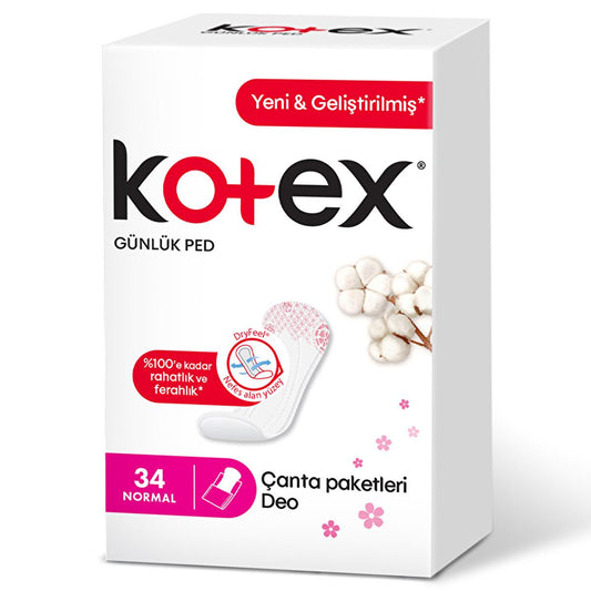 Kotex Daily Panty Liners Normal 34 Count - Soft, Absorbent, and Hygienic Feminine Hygiene Products for Women by Beauty Care Bag