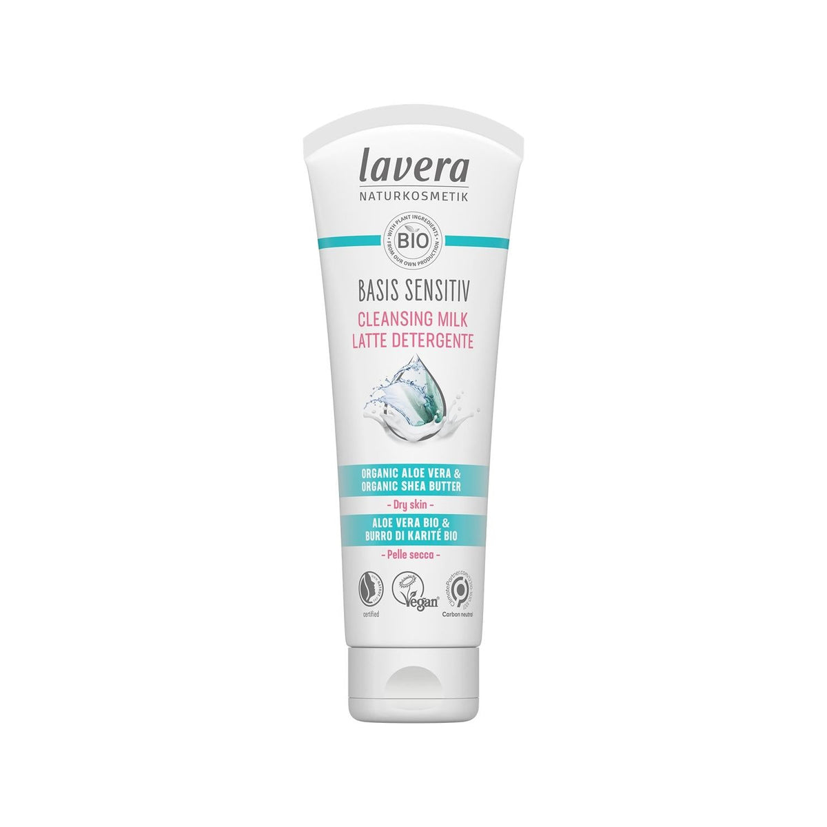Lavera Basis Sensitiv: Gentle Facial Cleansing Milk - Natural & Organic Makeup Remover for Sensitive Skin, 4.23 fl oz by Beauty Care Bag
