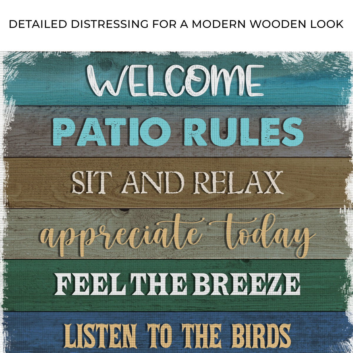 Patio Rules Sign by Tailored Canvases