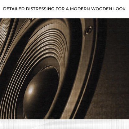 Music Equipment Speakers Sepia Canvas Wall Art by Tailored Canvases