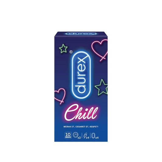 Durex Durex Chill Condoms, 10-Pack - Safe Sex with Enhanced Sensual Experience by Beauty Care Bag