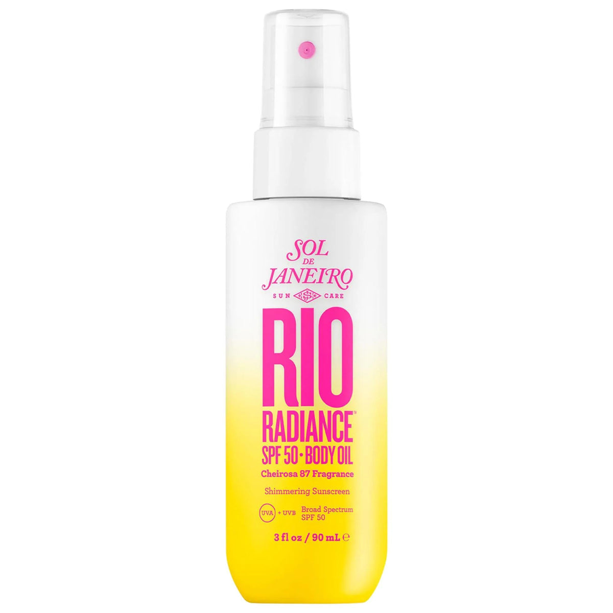 Rio Radiance shimmering body oil sunscreen SPF 50
