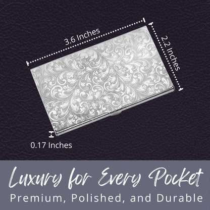 Z.SAMUEL Luxury Sterling Silver 925 Business Card Holder Italy for Men and Women by Massete