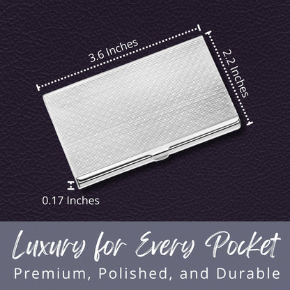 Z.SAMUEL Luxury Sterling Silver 925 Business Card Holder Italy for Men and Women by Massete