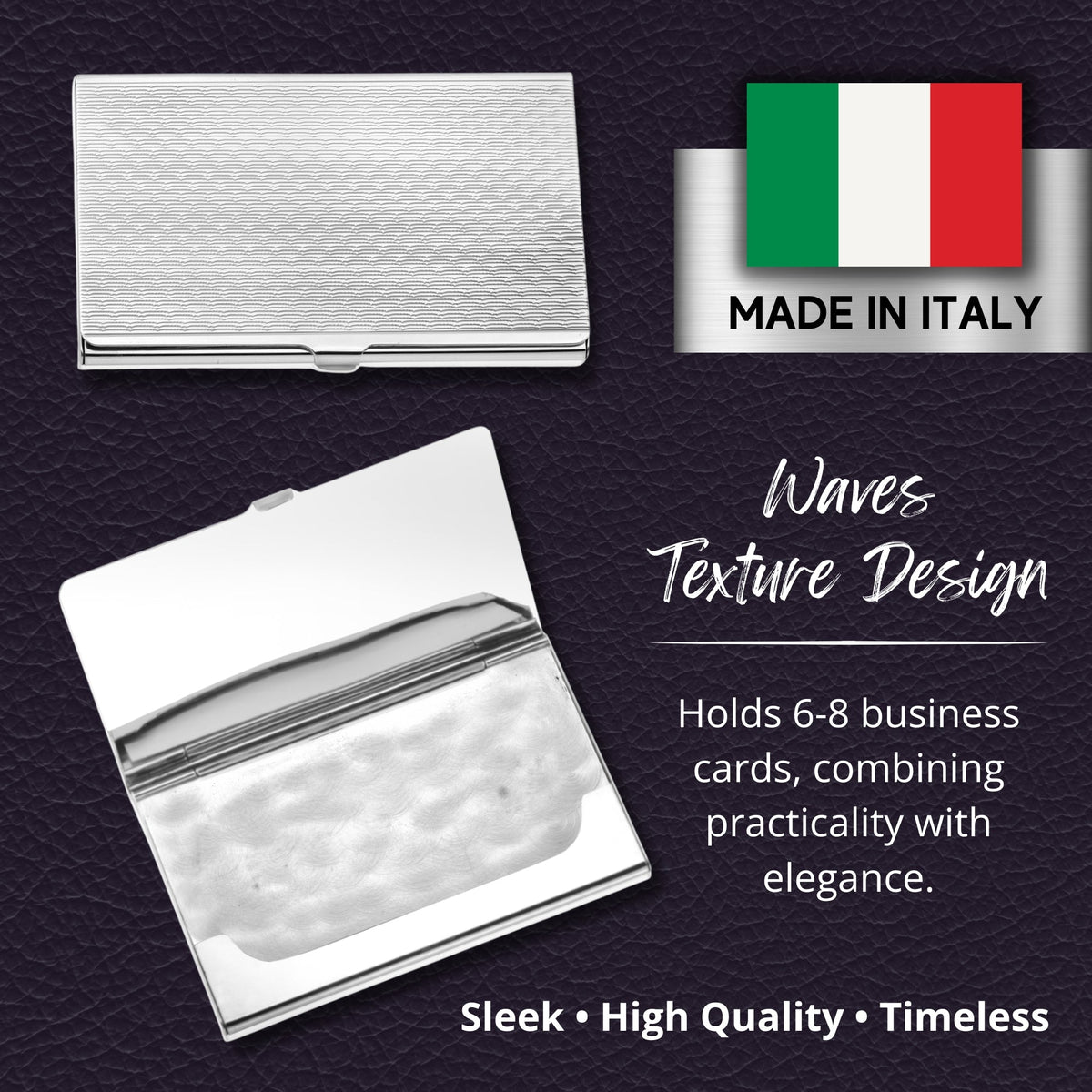 Z.SAMUEL Luxury Sterling Silver 925 Business Card Holder Italy for Men and Women by Massete