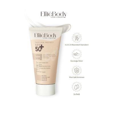 EliteBody Non-Greasy Face Sunscreen SPF 50+ - Daily Facial Sun Care for All Skin Types by Beauty Care Bag