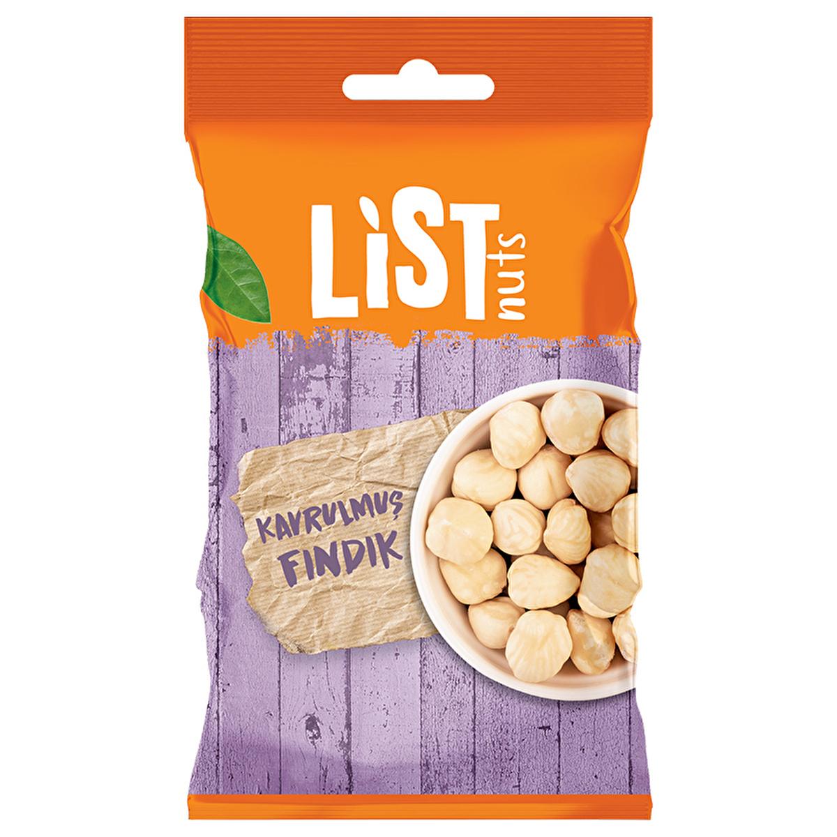 List Nuts Roasted Hazelnuts 34g - Healthy Hazelnut Snack for On-the-Go by Beauty Care Bag
