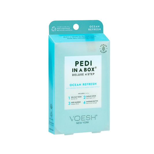 Voesh New York Pedi in a Box Ocean Fresh 4-Step Pedicure Set by Beauty Care Bag