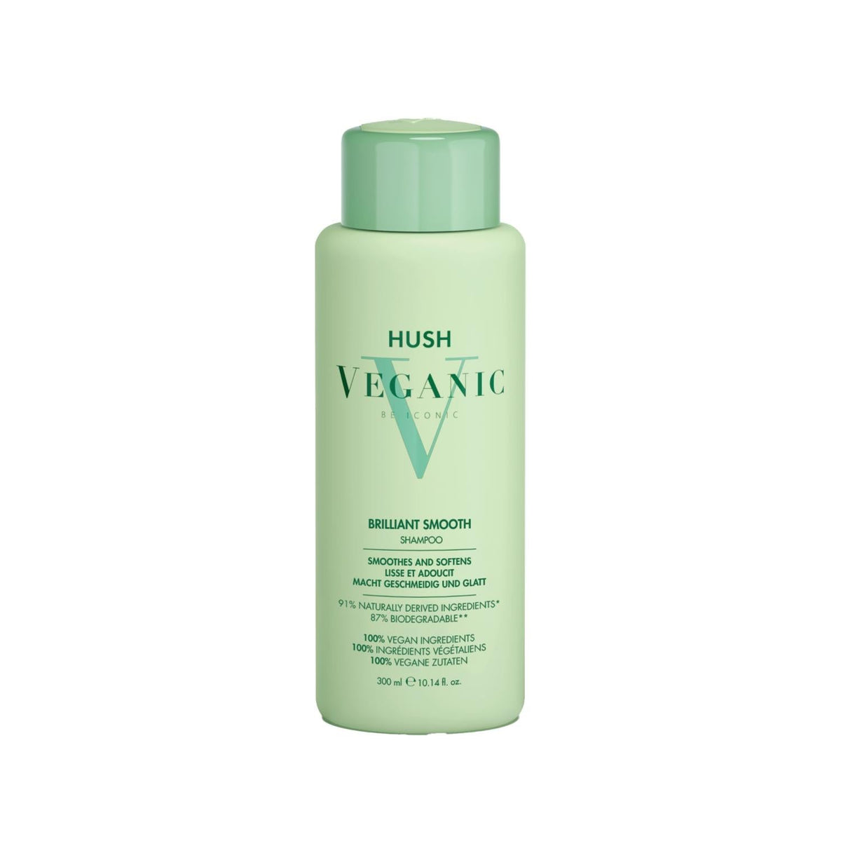 Hush Veganic Brilliant Smooth Shampoo for Frizzy Hair 300ml by Beauty Care Bag