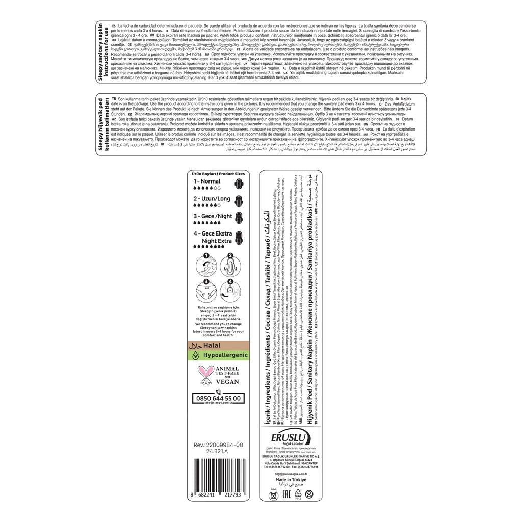 Sleepy Bio Natural Premium Plus Size 1 Normal Pads 46 Count by Beauty Care Bag