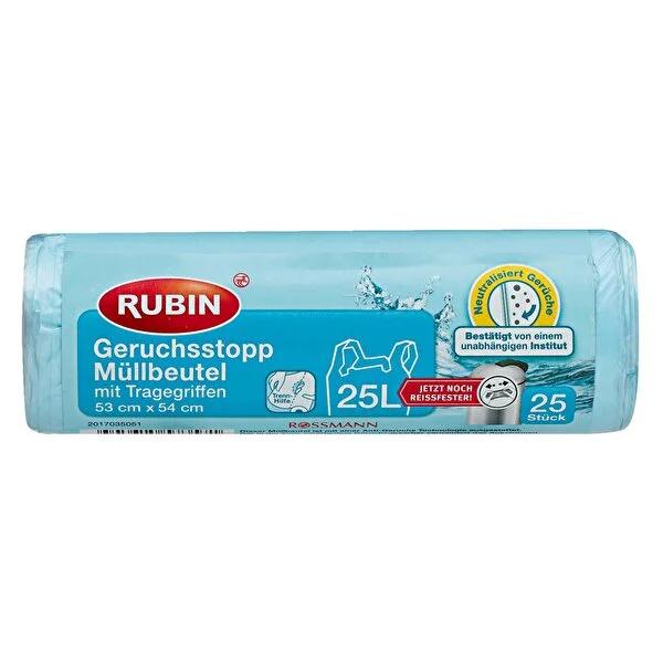 Rubin Trash Bags - 25L Odor-Trapping, Durable & Hygienic - 25 Count by Beauty Care Bag