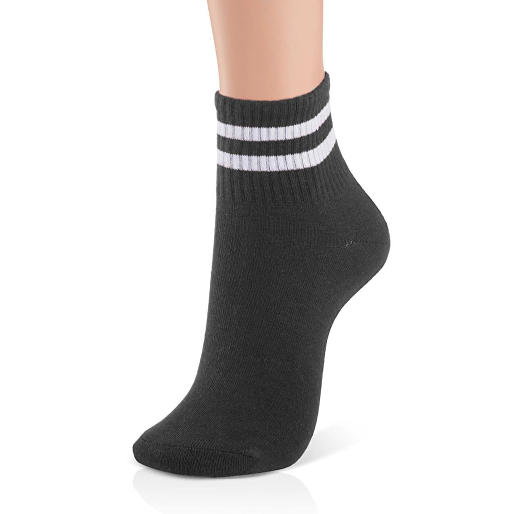 Eklips Black & White Striped Socks 2-Pack by Beauty Care Bag