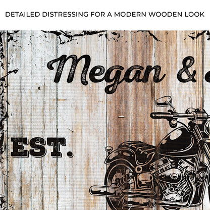 Motorcycle Wood Sign by Tailored Canvases