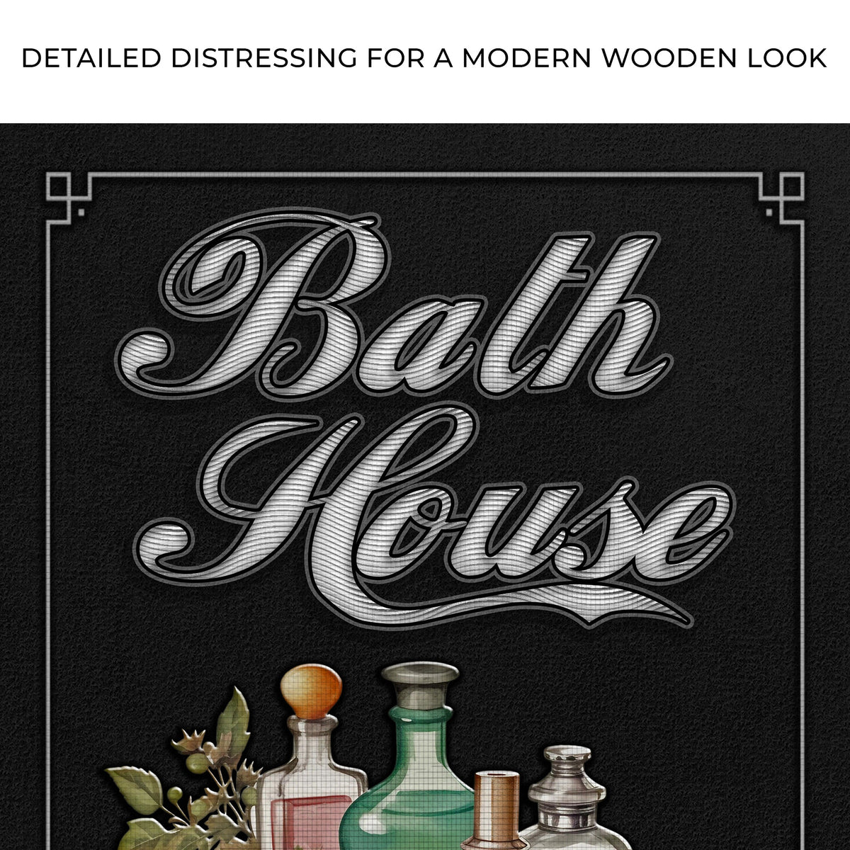 Relax Soak Escape Bath House Sign by Tailored Canvases