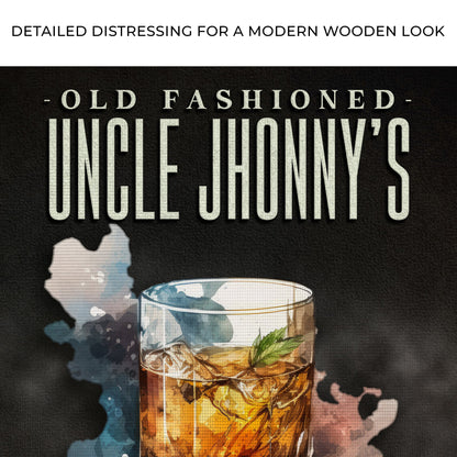 Old Fashioned Whiskey Bar Sign by Tailored Canvases