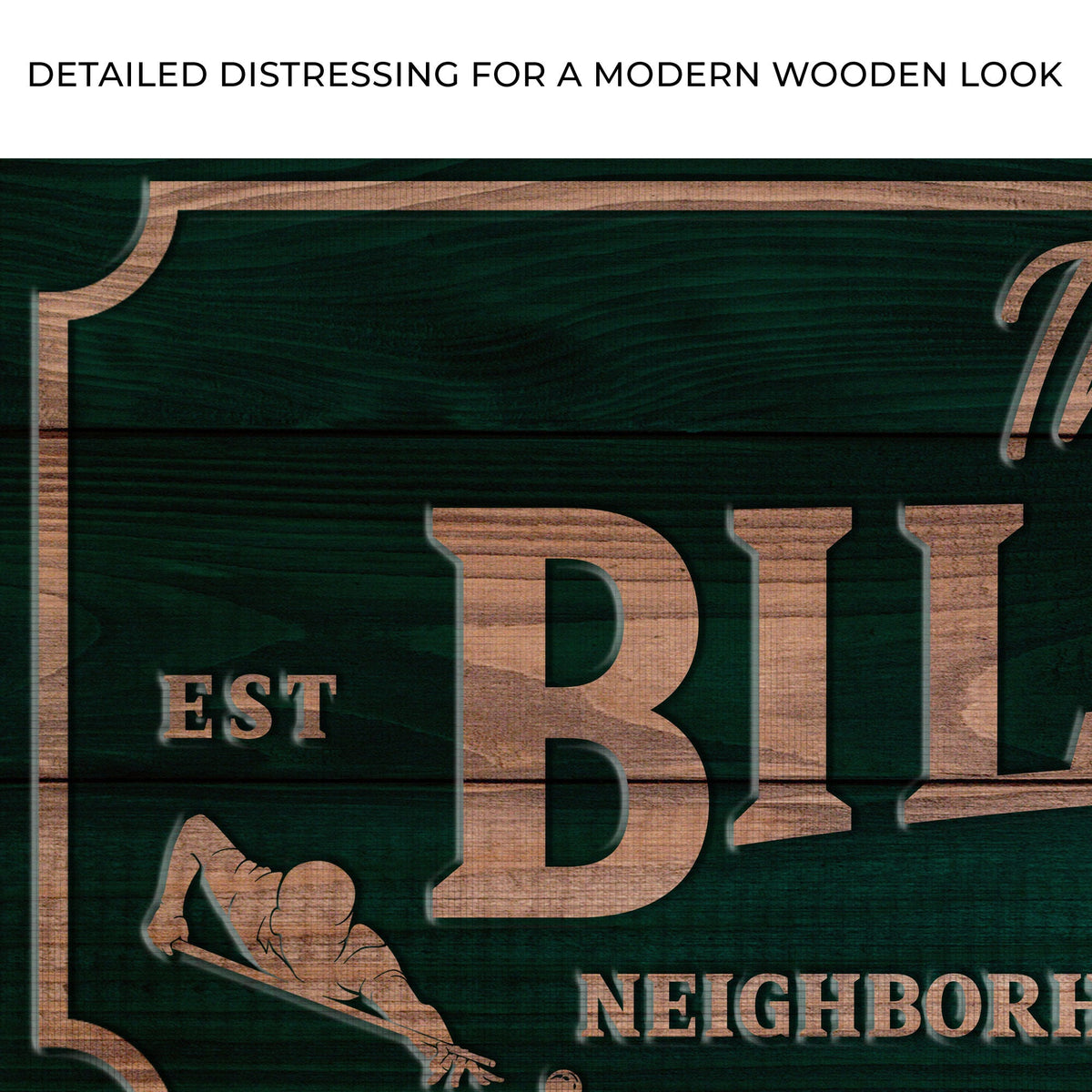 Neighborhood Pool Hall Billiards Sign by Tailored Canvases