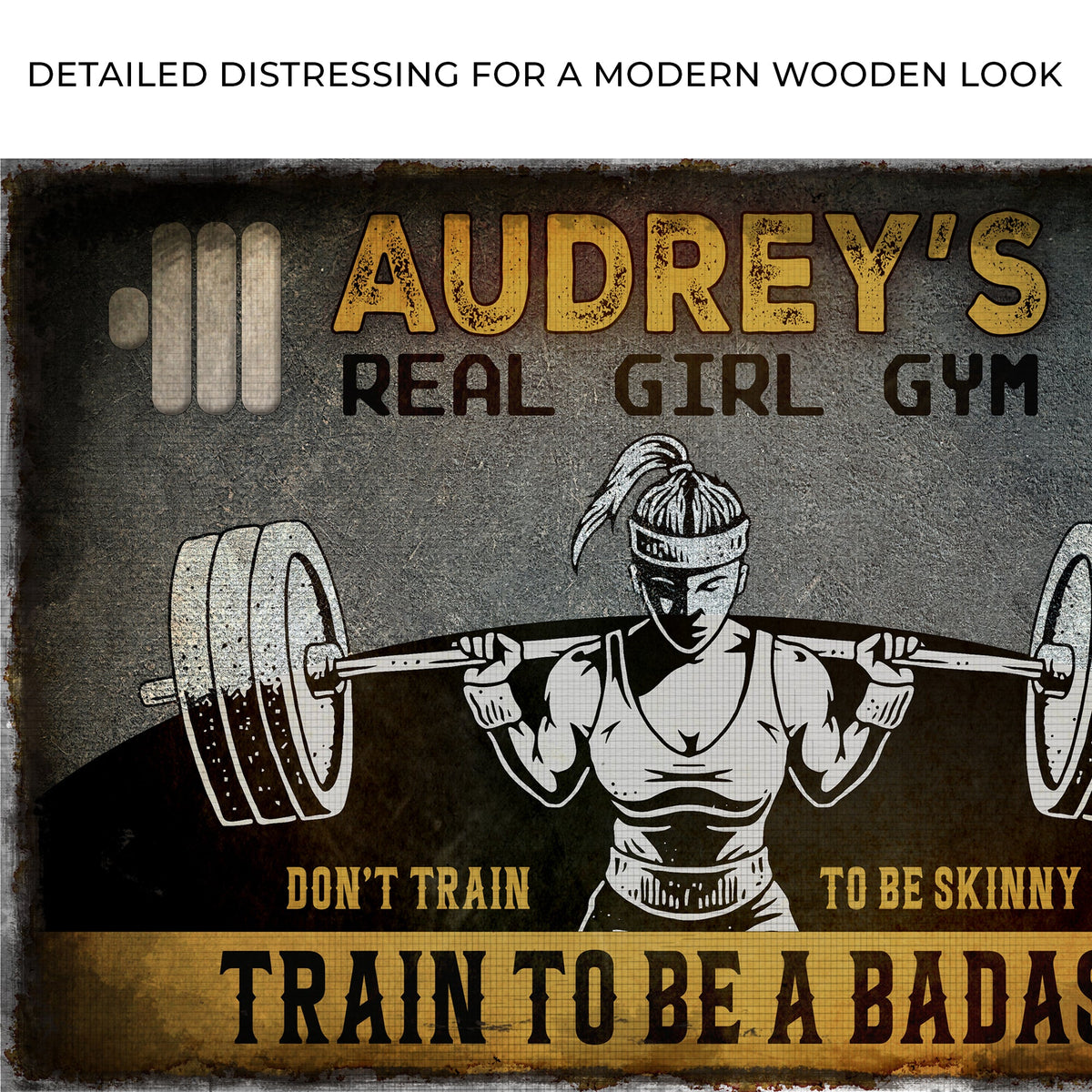Real Girl Gym Sign by Tailored Canvases