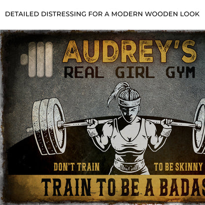 Real Girl Gym Sign by Tailored Canvases