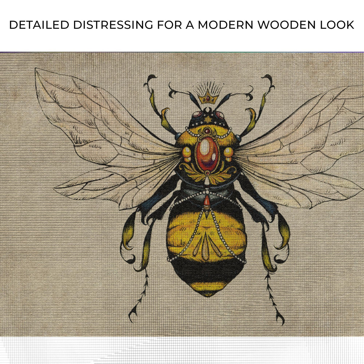 Vintage Queen Bee Canvas Wall Art by Tailored Canvases