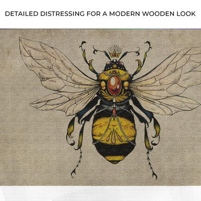 Vintage Queen Bee Canvas Wall Art by Tailored Canvases