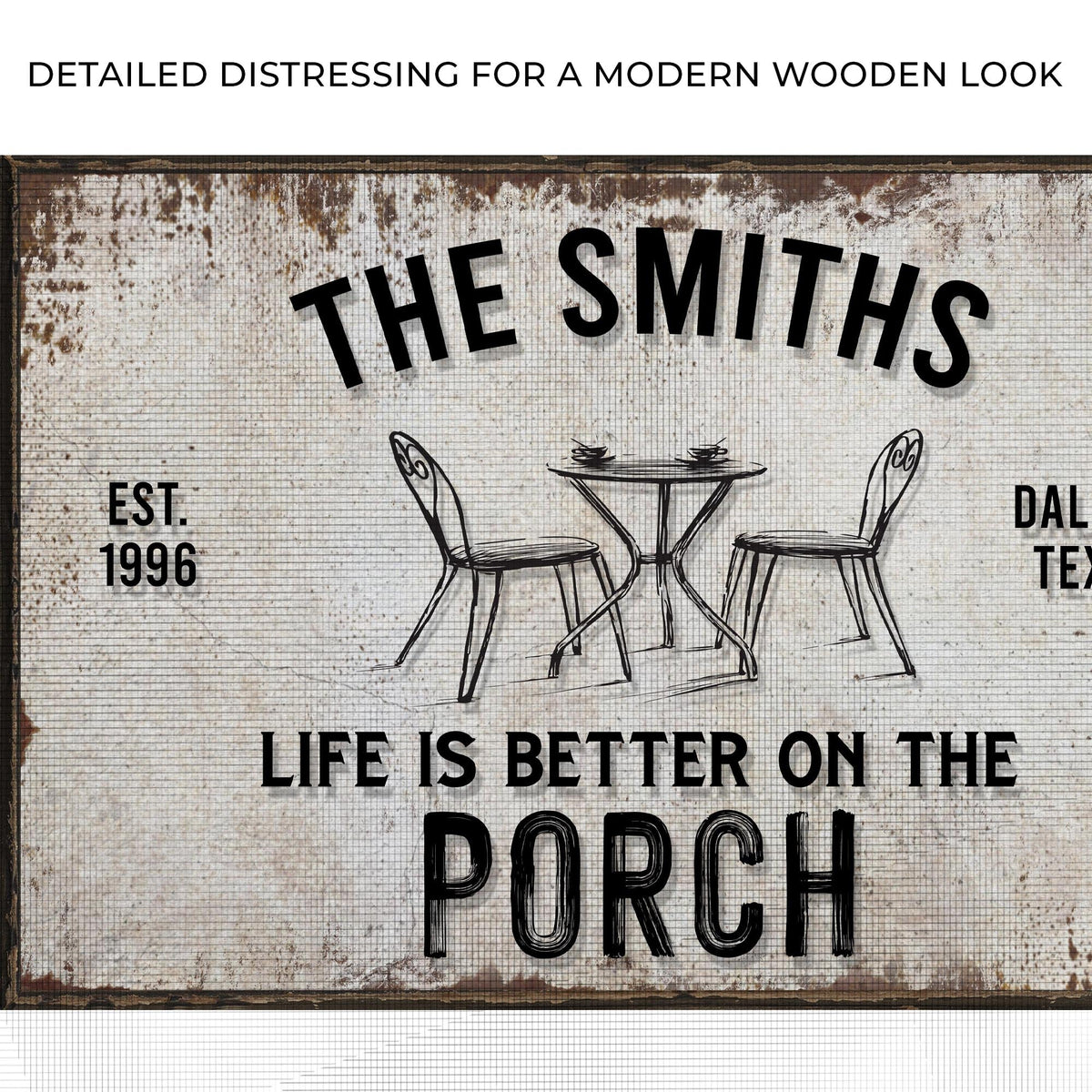 Life Is Better On The Porch Sign by Tailored Canvases