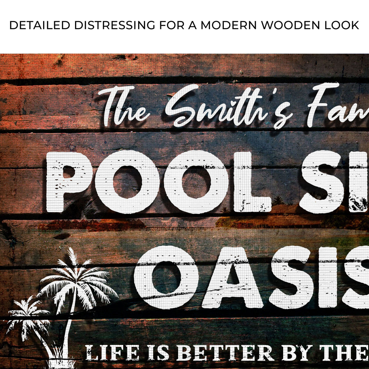 Poolside Oasis Sign by Tailored Canvases