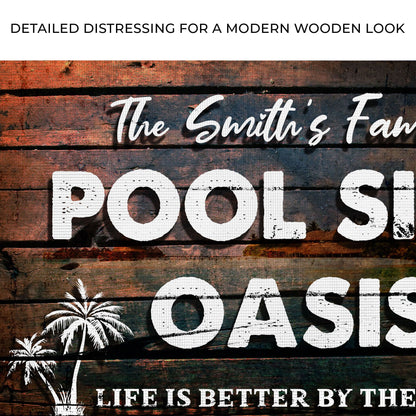 Poolside Oasis Sign by Tailored Canvases