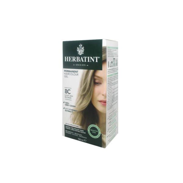 Herbatint Hair Dye - Natural Light Ash Blonde Color, Ammonia-Free, Paraben-Free, Herbal Hair Color for Gray Coverage, 8C by Beauty Care Bag