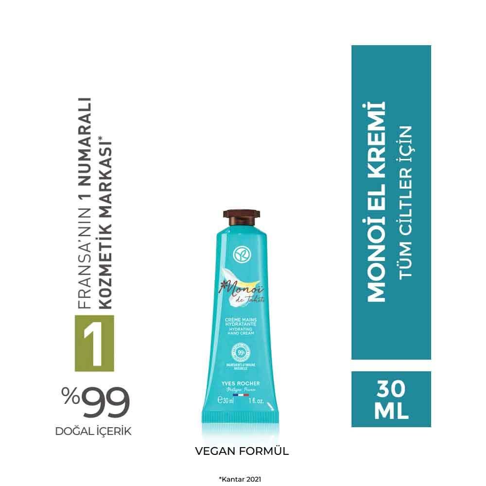 Monoi Hand Cream with Tiare Flower and Coconut Oil - Tropical Fragrance Moisturizer for Dry Hands by Beauty Care Bag