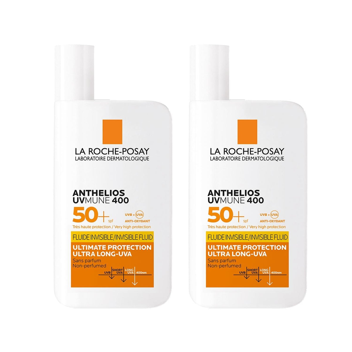 La Roche-Posay Anthelios UVmune 400 SPF50+ sunscreen cream, 2 x 50ml