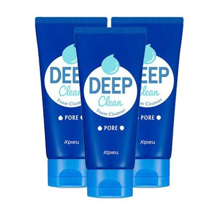 A'pieu Deep Clean Foam Cleanser - Pore 130ml X 3ea by SEOUVARA