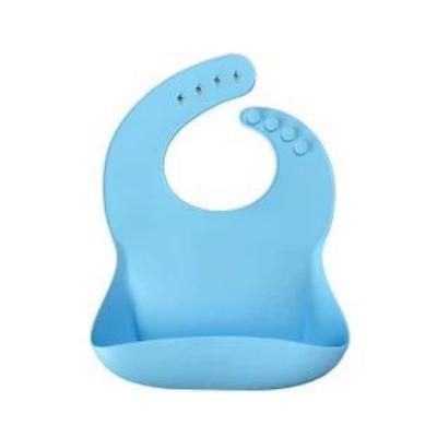 OiOi Silicone Baby Bib - Soft & Stain Resistant Feeding Bib with Wide Pocket - Easy Clean Infant Weaning Bib for Babies 6+ Months by Beauty Care Bag
