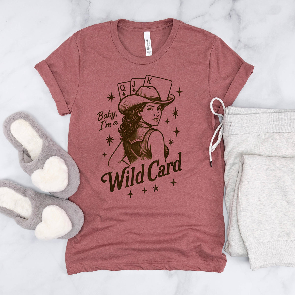 Baby, I'm a Wild Card Graphic Tee | Retro Western Cowgirl by Joyful Moose
