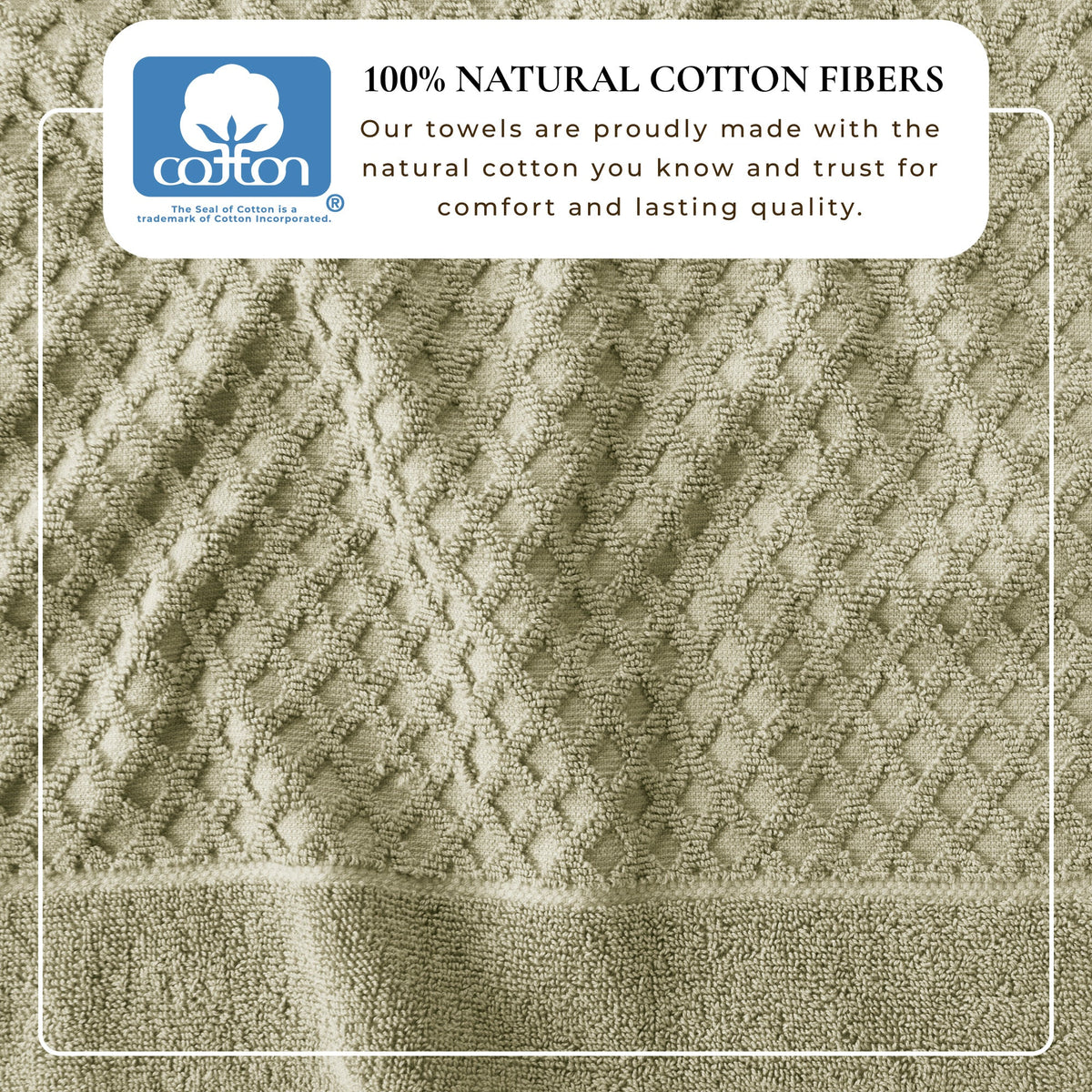 Cotton Diamond Waffle Weave Bath Towel Set - Grayson Collection by Great Bay Home